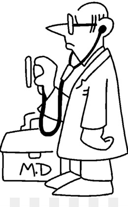 doctor clipart black and white line art