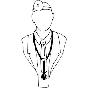 doctor clipart black and white vector