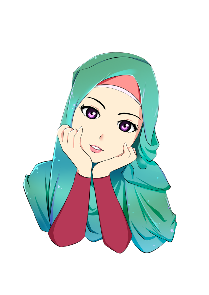 Download hijab drawing.