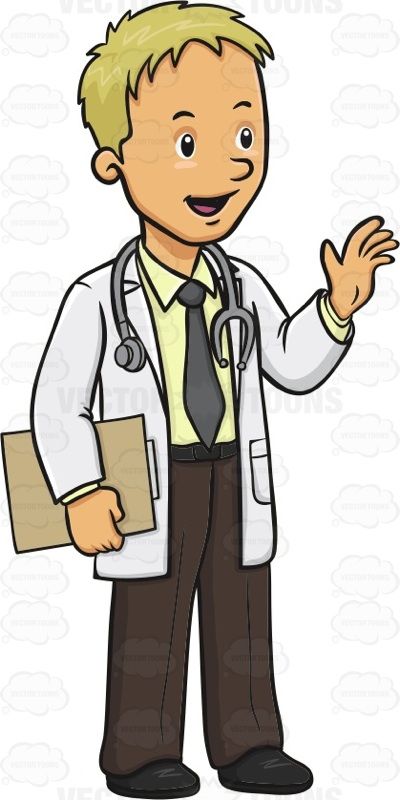 Friendly Male Doctor Appears To Be Waving His Hand