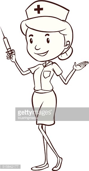 Simple drawing of a female doctor Clipart Image