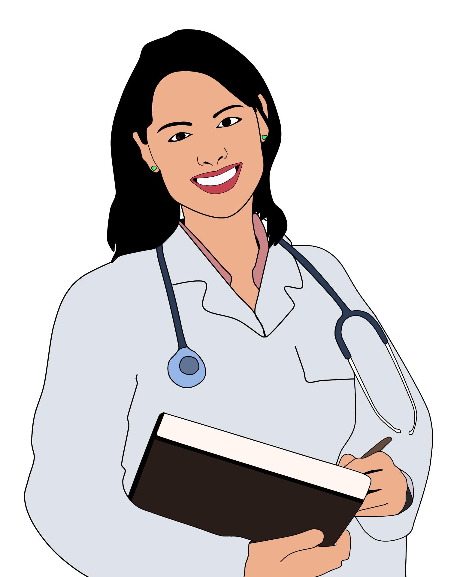 Woman doctor clipart.