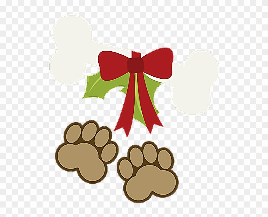 Happy Holidays Xmas Christmas Paws Puppy Pet Dog Bone
