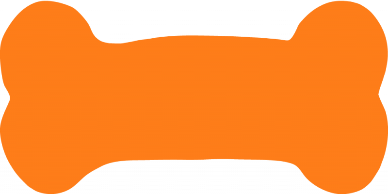 Orange Dog Bone Clipart