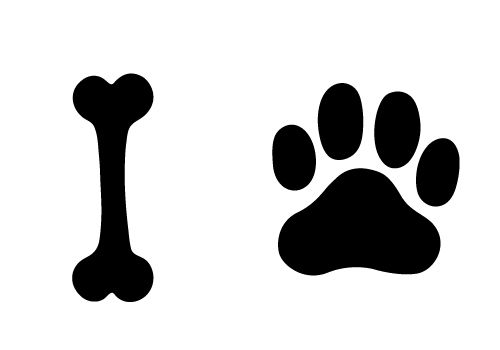 Try this free dog bone and paw vector for your designs