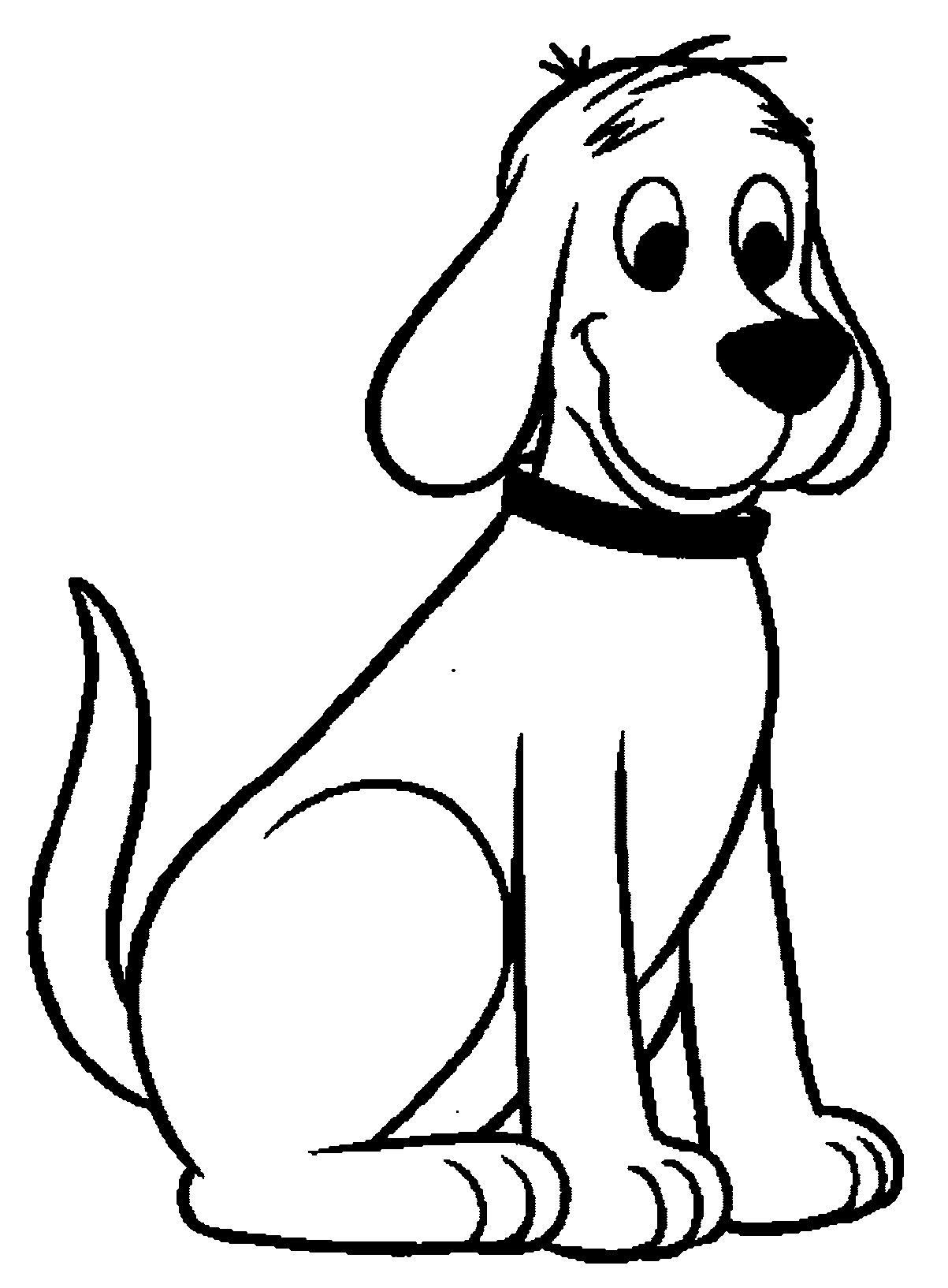 Dog Clipart black and white
