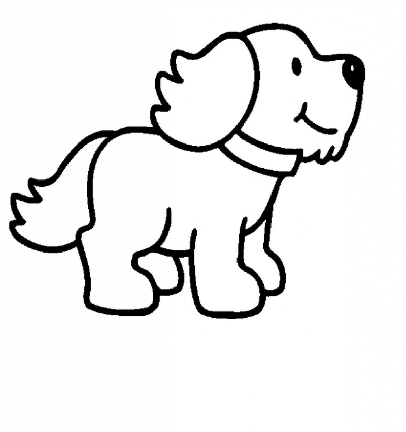 dog clipart black and white coloring