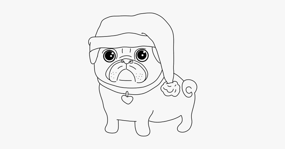Pin Pug Clipart Black And White