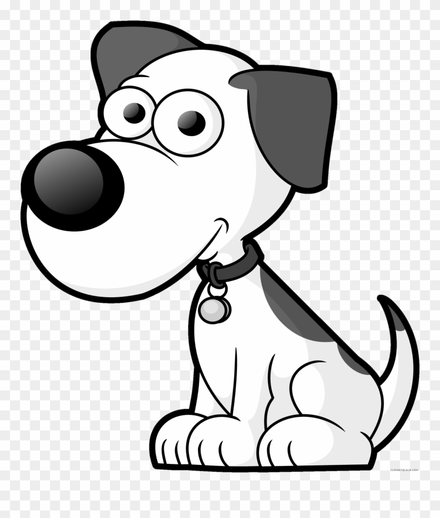 Dog clipart black and white transparent pictures on