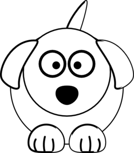 Black And White Dog Clip Art at Clker