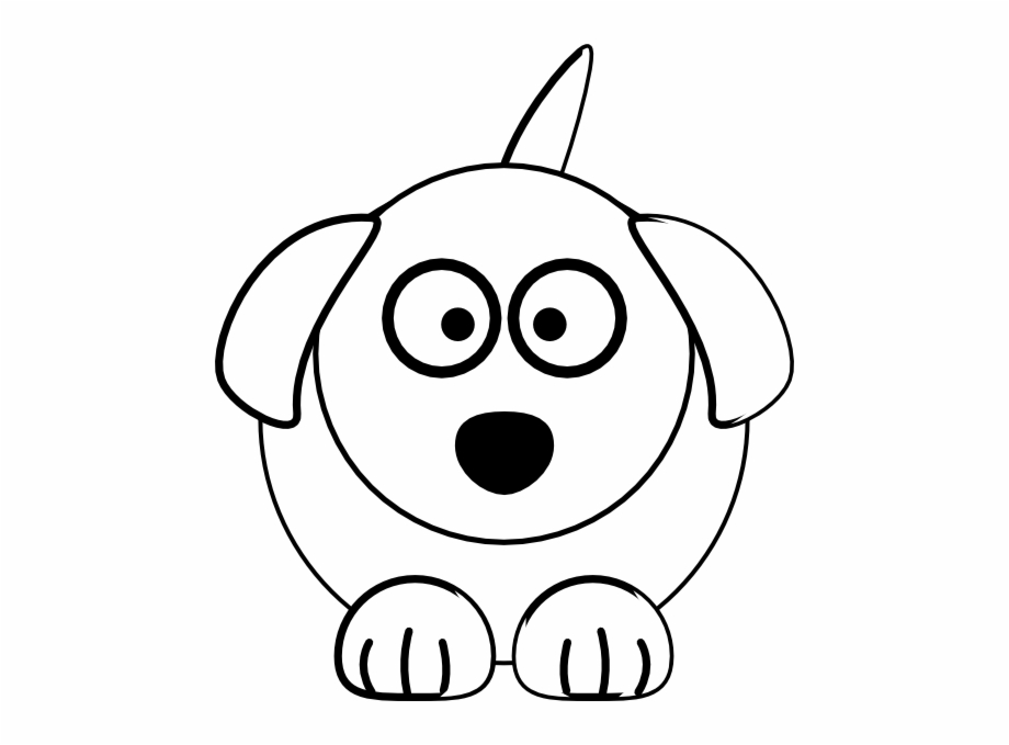Dog Clipart Black And White Easy