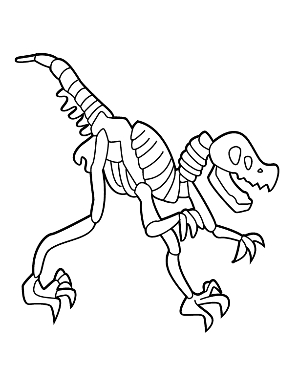 Trex skeleton coloring.