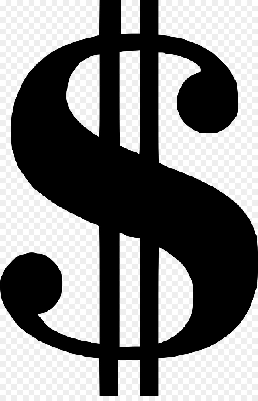 Dollar sign clipart black and white
