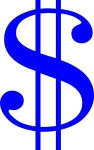 Blue Dollar Sign PNG, SVG Clip art for Web