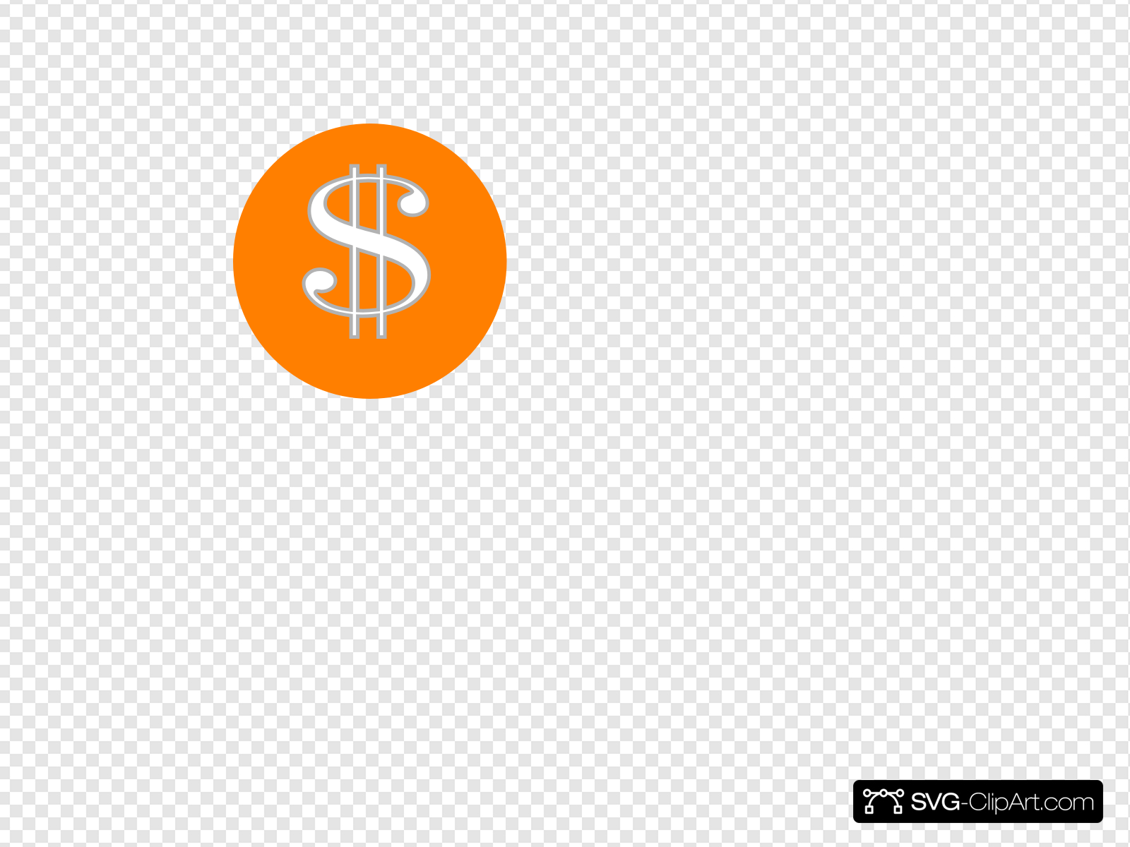 Orange Dollar Sign Clip art, Icon and SVG
