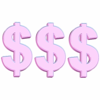 dollar sign clipart pink