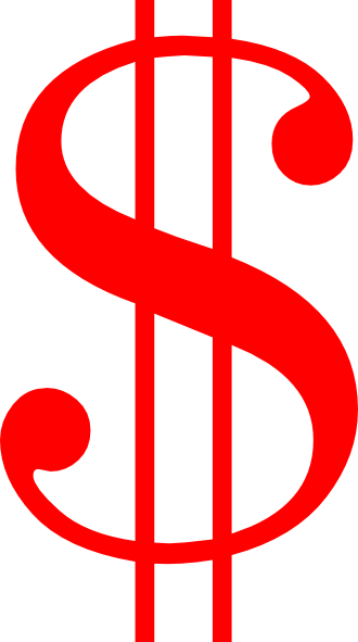 Red dollar sign.