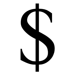 Dollar sign vector clipart image