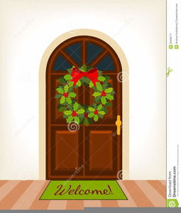 Christmas Front Door Clipart