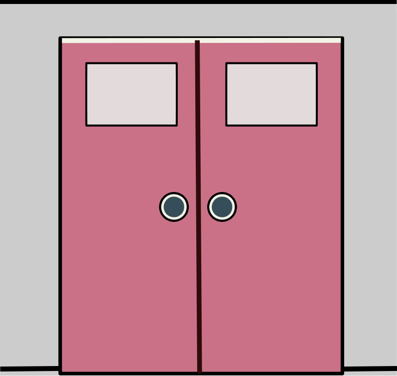 Pink door clipart