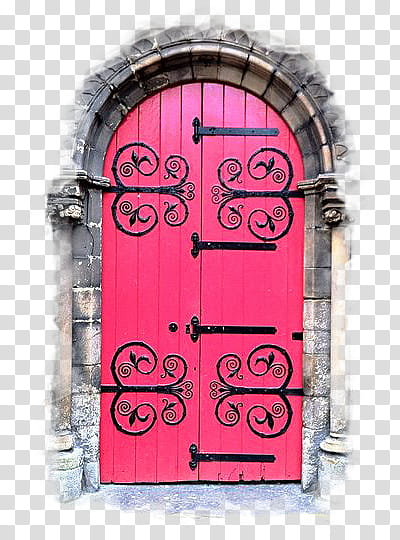 Doors pink door.