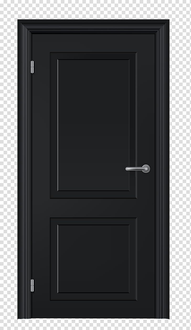 Closed door, black