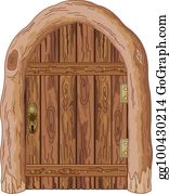 Wooden door clip.