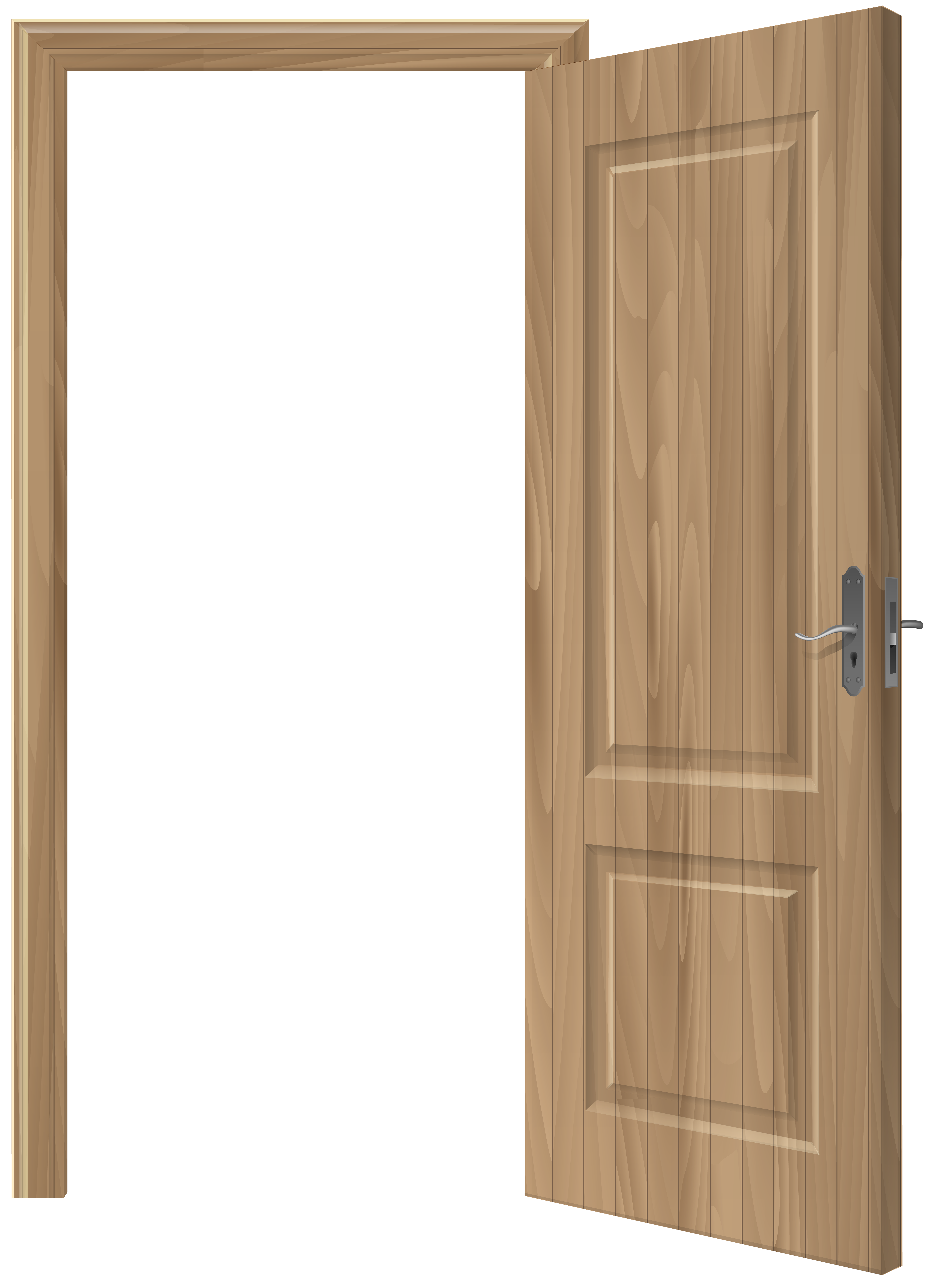 Open Wooden Door PNG Clip Art