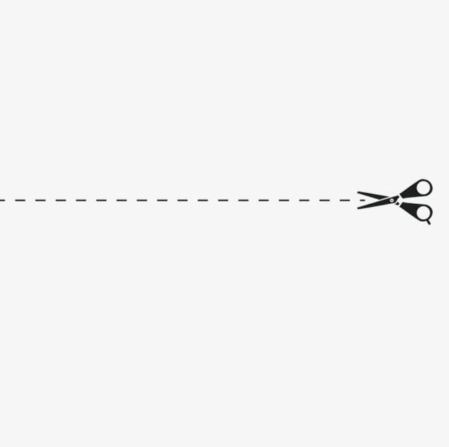 Scissors dotted line.