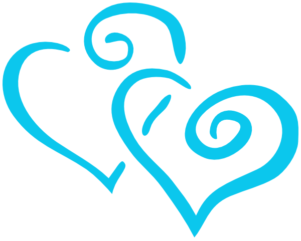 Teal Double Heart Clipart