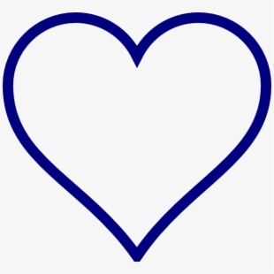 Navy Blue Heart Clipart