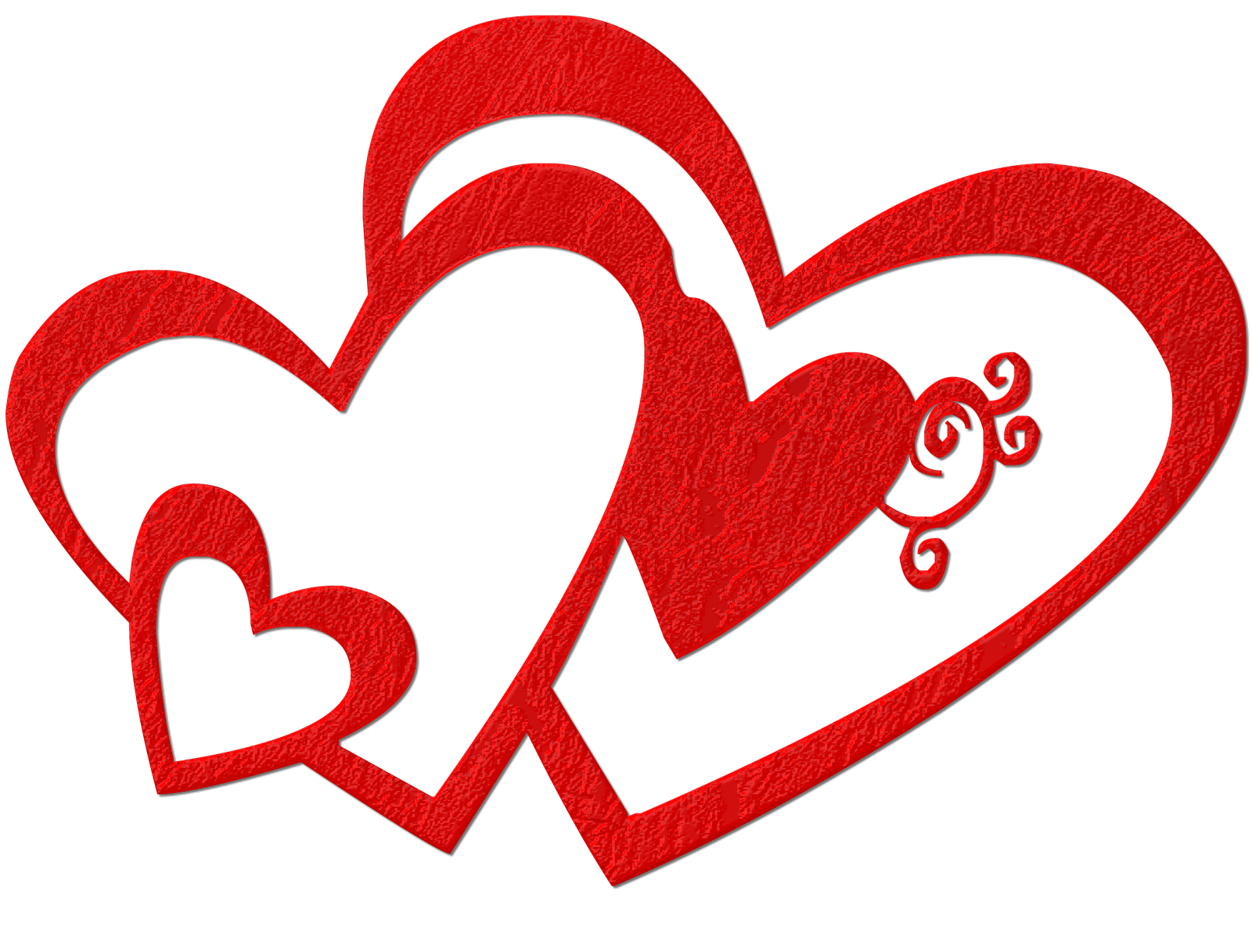double heart clipart valentine