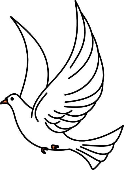 Flying dove clipart.