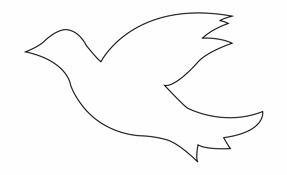Dove Outline Clipart Black And White