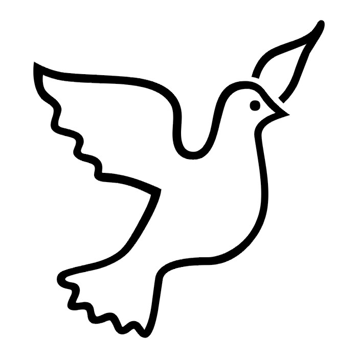 Free outline dove.
