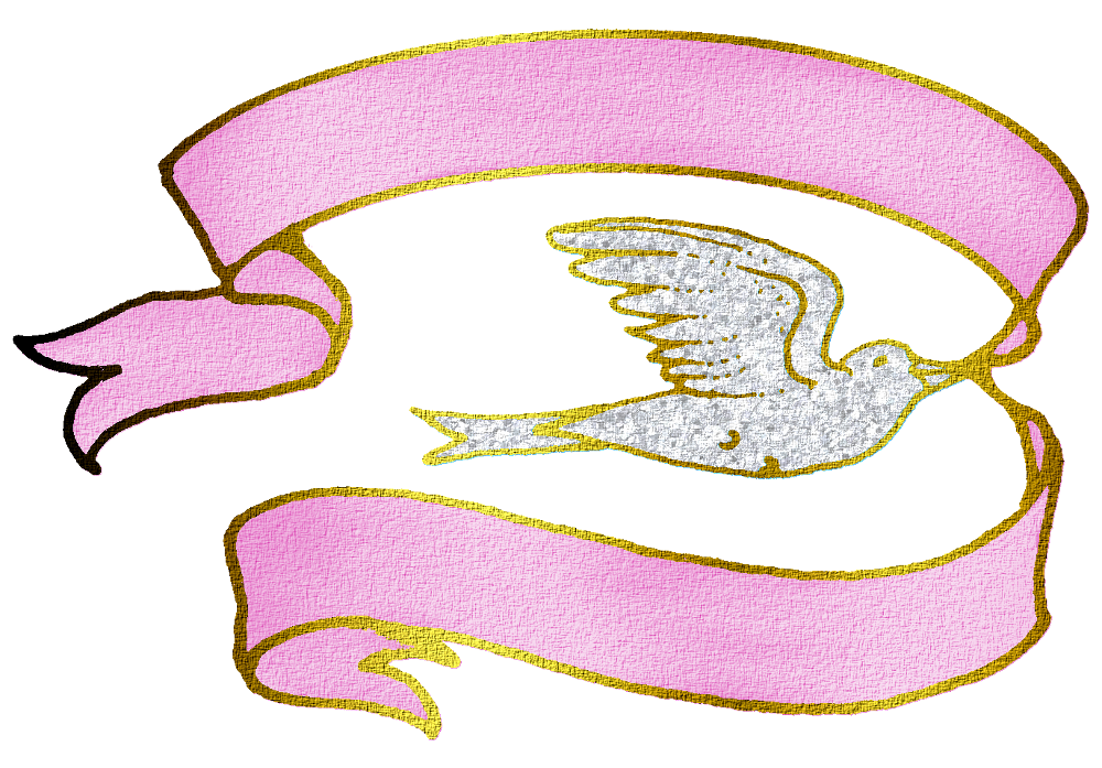 Doves clipart pink.
