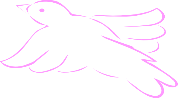 Pink Dove Outline Clip Art at Clker