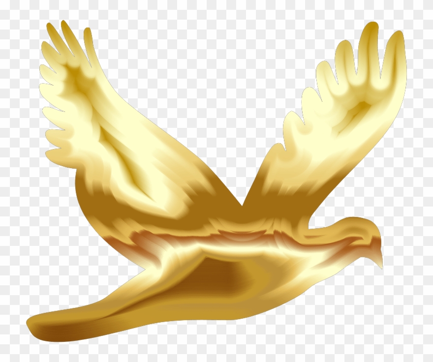 Gold flying dove.