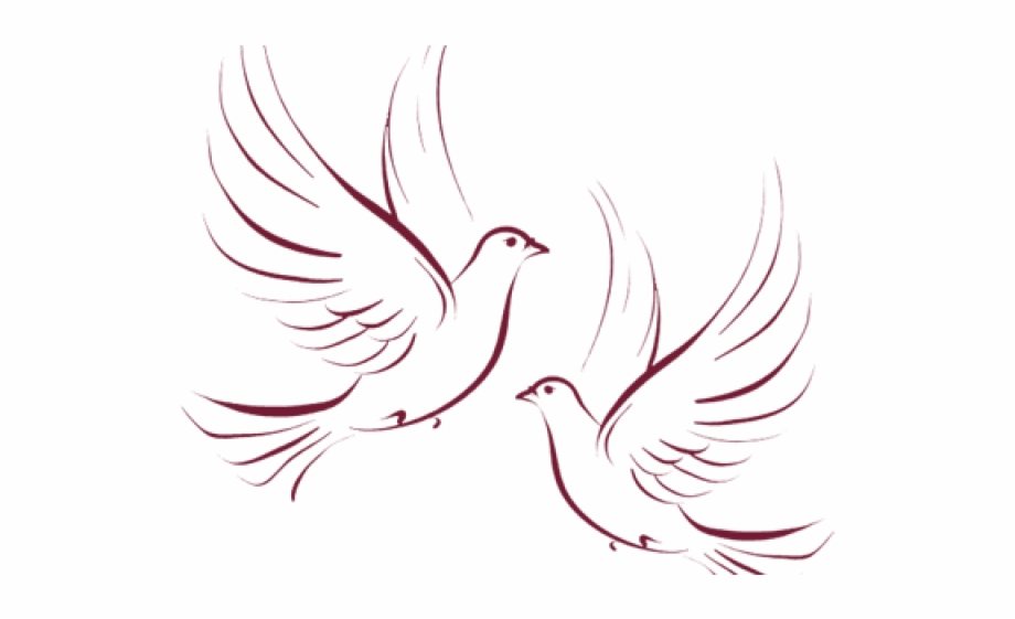 Vector Free Library Wedding Doves Clipart