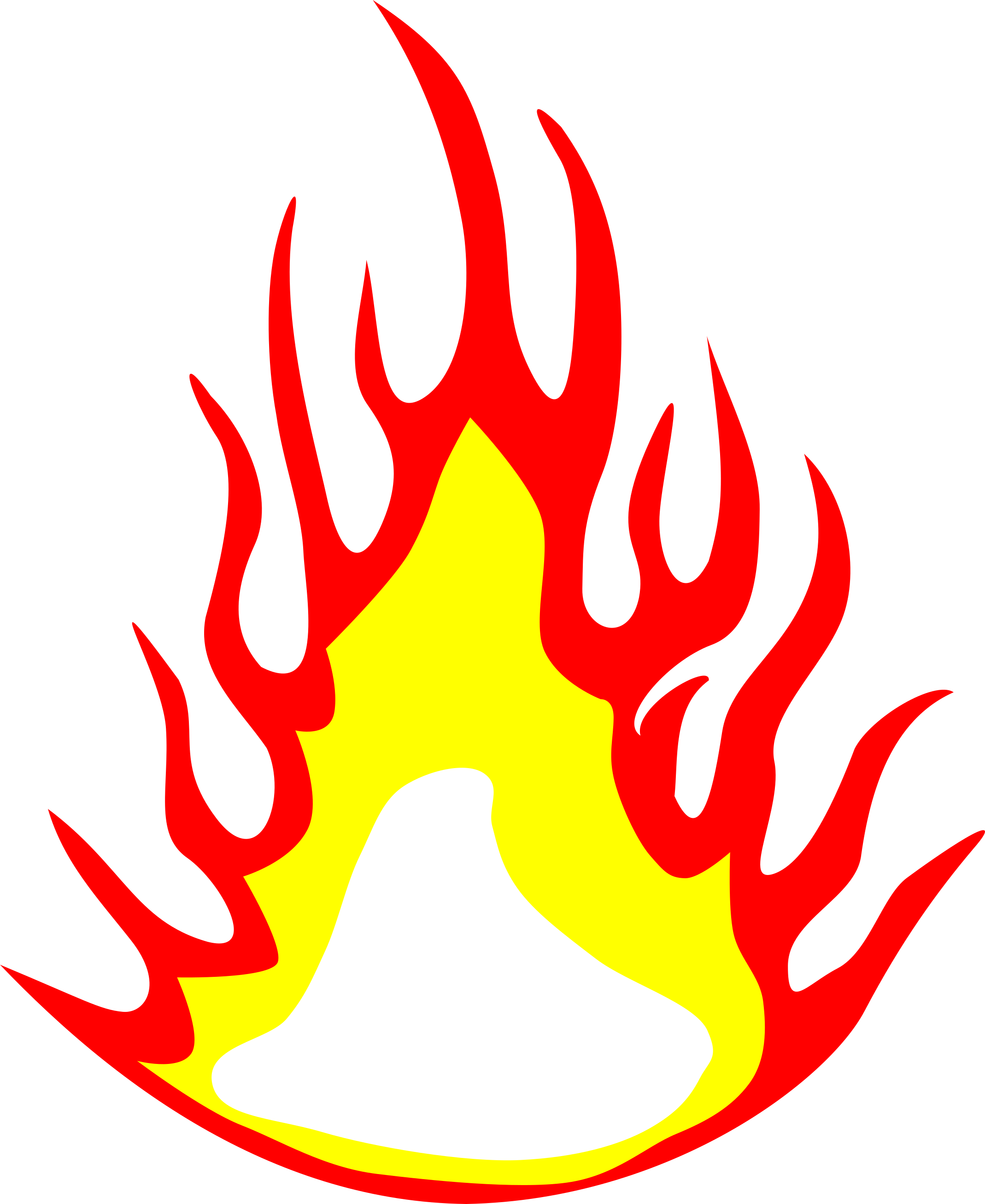 5 Fire Flame Clipart