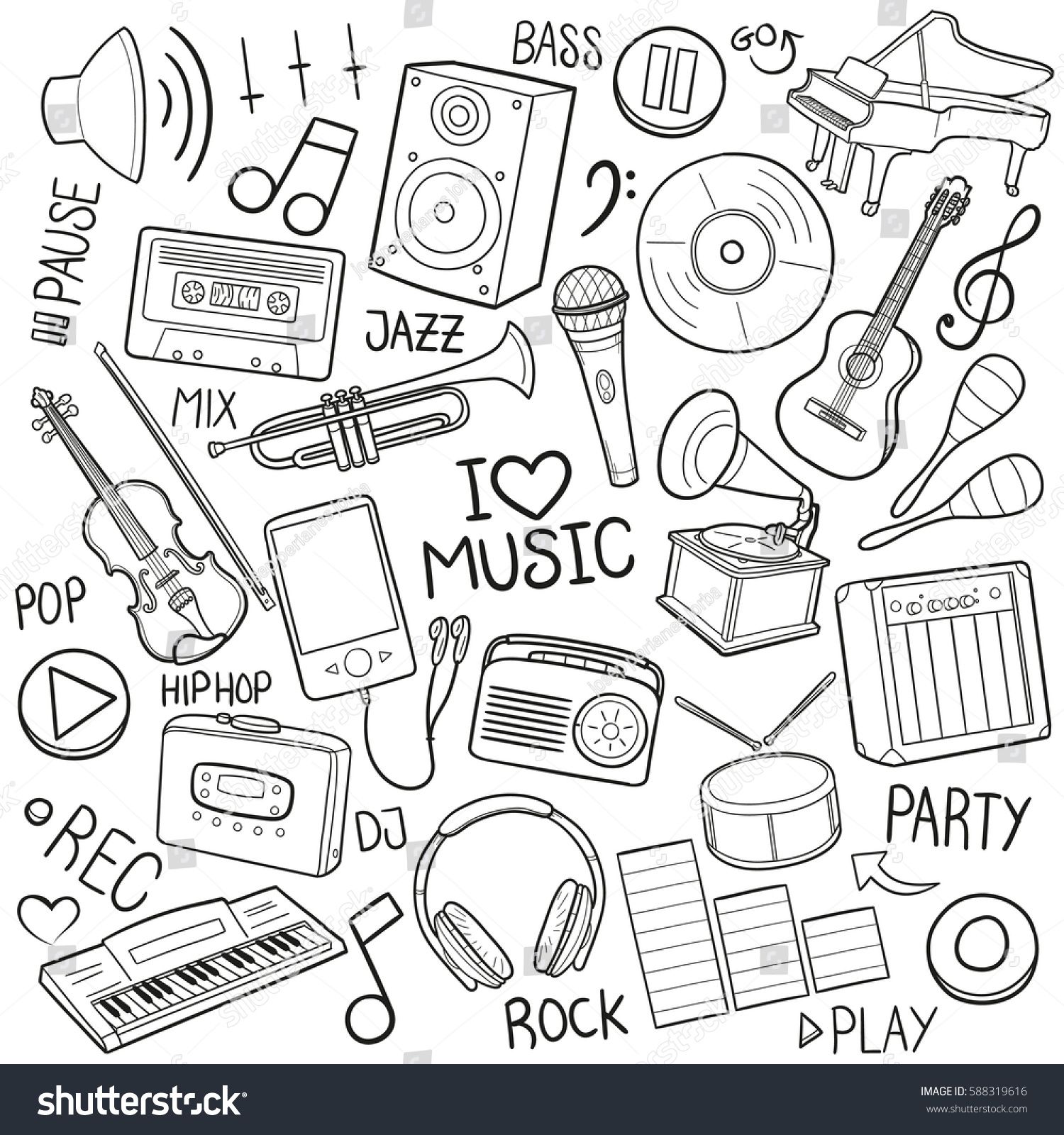 Music tools doodle.