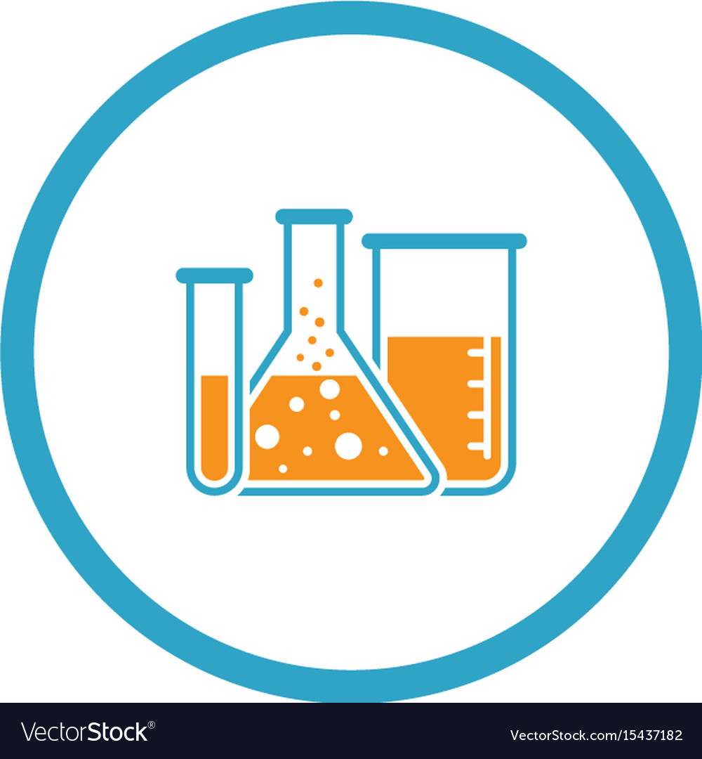 Laboratory and medical services icon flat design