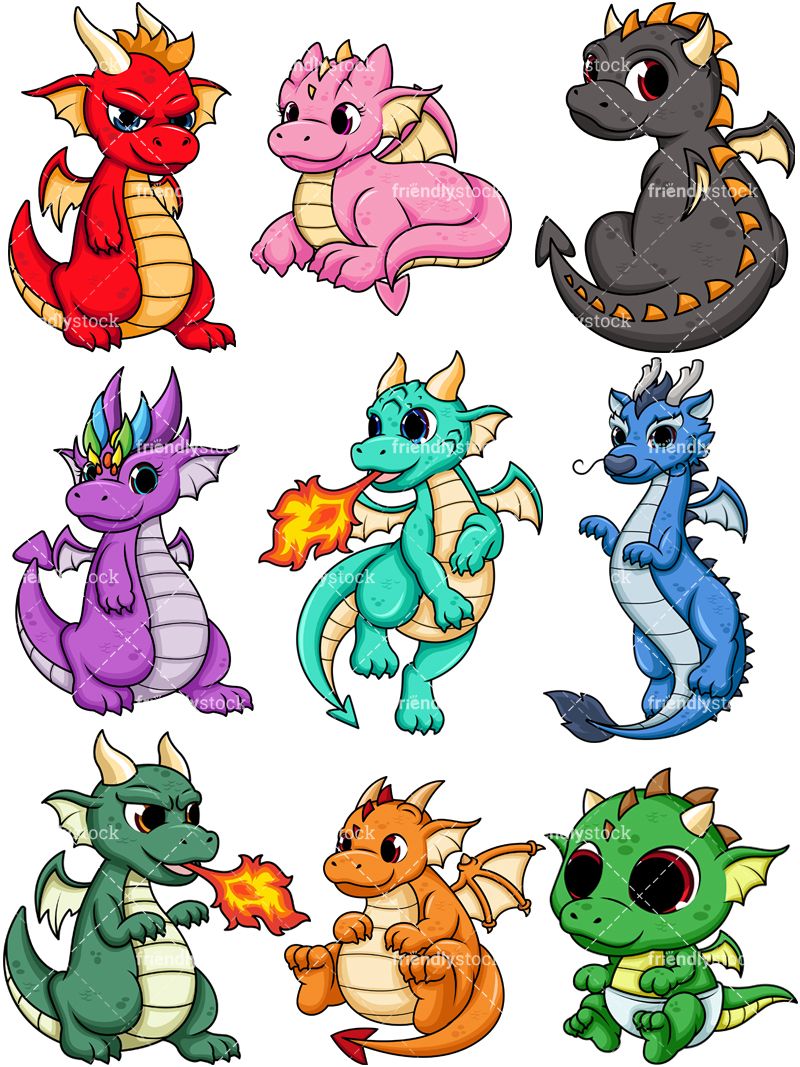 Cute dragons collection.