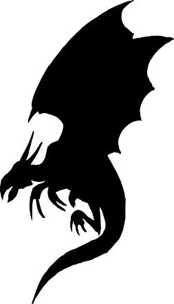 Dragon clipart black.