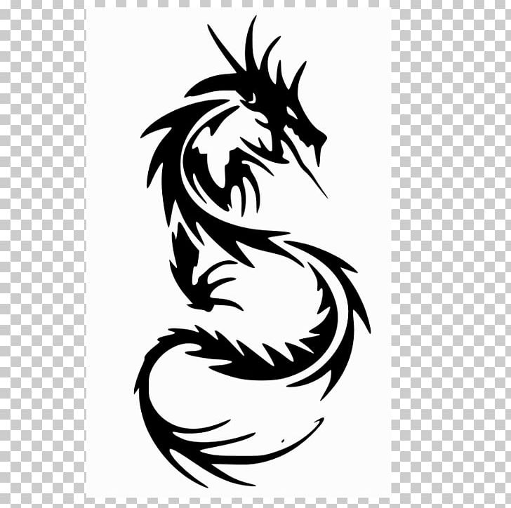 White dragon tattoo.