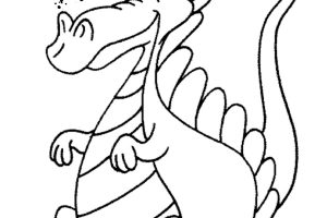 Dragon clipart black and white for kids