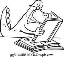 dragons clipart black and white reading book