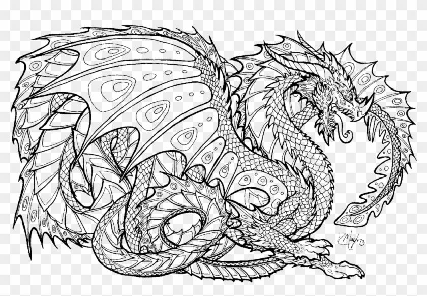 Realistic dragon coloring.