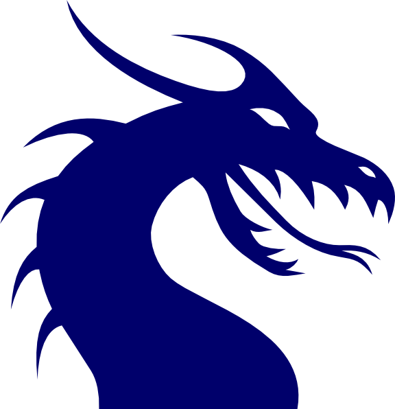 Dragon clipart blue.