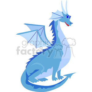 Baby blue dragon clipart